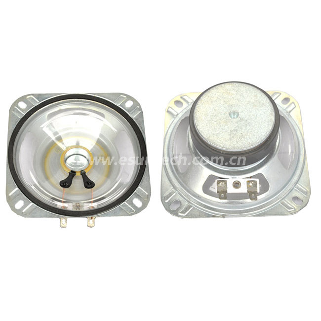 Loudspeaker YD100-7-8F60M-R 104mm*104mm*37.5mm 4inch Square Mylar Cone Speaker Waterproof Raw Speaker Unit - ESUTECH